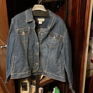 Coldwater Creek Navy Blue Denim Jacket